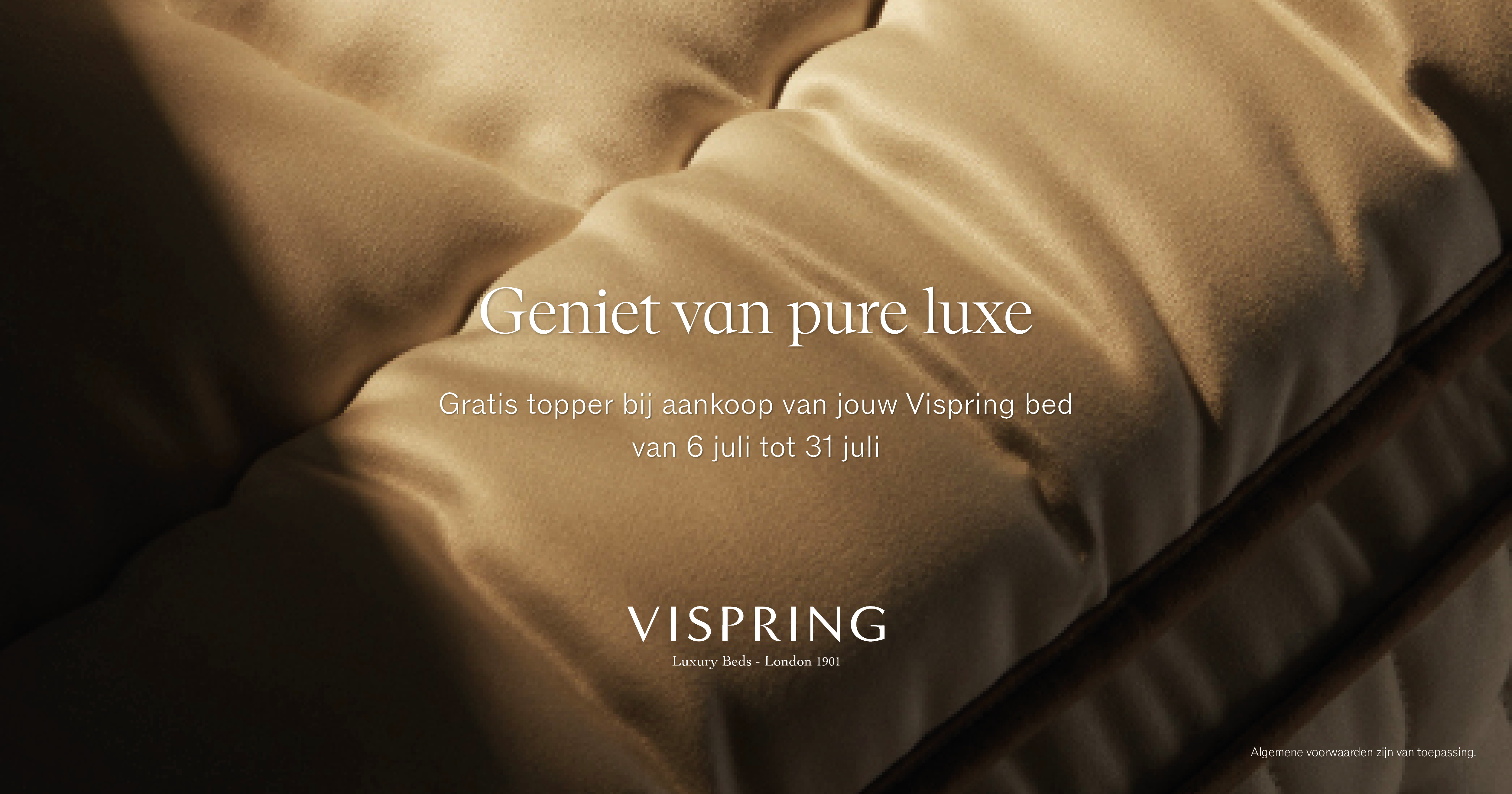 Vispring: gratis topper